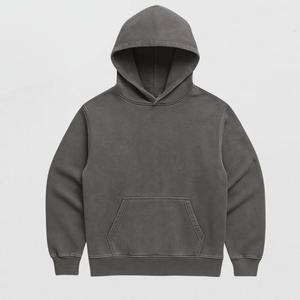 เสื้อฮู้ดดี้แบบสั่งทำพิเศษ ล้างสีแบบแอซิดวอช ผ้าฝ้าย 100% เนื้อหนา ทรงหลวม ไหล่ตก พิมพ์ลายสกรีน ขายส่ง เสื้อฮู้ดดี้ผู้ชาย - Product Image 1