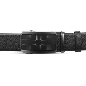 Cinturón de alta calidad personalizado a granel de fábrica para hombre, cinturón de trinquete de cuero de vaca genuino de 3,5 cm, cinturón de cuero de grano completo automático para vestido - Product Image 6