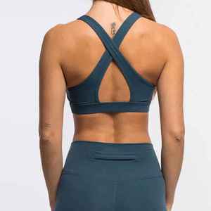 บราโยคะแบบไขว้ด้านหลังของผู้หญิงบราออกกำลังรับแรงกระแทกสูงสำหรับใส่ออกกำลังกายในฤดูร้อนออกแบบได้ตามต้องการ - Product Image 6