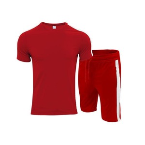 Oem Ensemble t-shirt et short pour homme en polyester à séchage rapide à impression personnalisée pour l'été Survêtements courts 2 pièces Nouveaux survêtements à manches courtes - Product Image 3