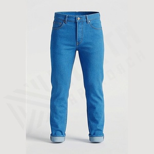 Pantalones Vaqueros de Mezclilla para Hombre, Estilo Casual, Material de Alta Calidad, Color Sólido Personalizable, Superventas - Product Image 1