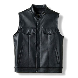 Respirant En Cuir Biker Gilet Moto Moto Gilet Pour Hommes Offre Spéciale Bonne Qualité Prix En Cuir Gilet Nouveau Design en gros - Product Image 1