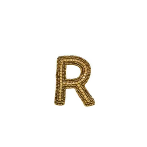 Parches personalizados con letra inicial R más vendidos, diseño elegante con cuentas, alta demanda, accesorios de ropa de tela PU a la venta - Product Image 1
