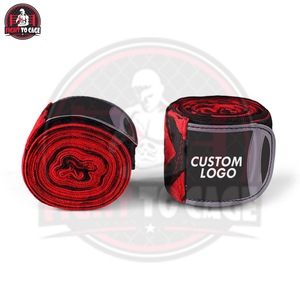 Vendas de Boxeo de Última Moda en Color Rojo y Negro con Contraste, Certificación CE, Logotipo Personalizado, Servicio OEM ODM, Vendas de Boxeo de Algodón Duradero para Entrenamiento - Product Image 4
