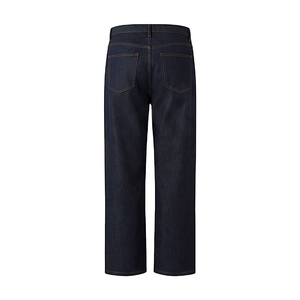 Pantalones Vaqueros de Mezclilla de Pierna Recta, Lavado Oscuro, Cintura Alta, Corte Regular, Algodón, Estilo Casual Otoñal para Hombre 2026 - Product Image 4