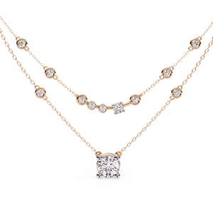 Hermoso Collar de Diamantes de Oro de 18K para Mujer, Hecho a Mano con Diamantes Cultivados en Laboratorio - Product Image 2