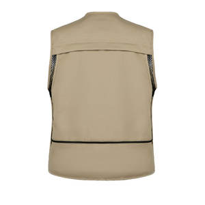 Gilet sans manches à boutons et poches zippées, vêtement de protection extérieur en coton et polyester, gilet de pêche avec service OEM - Product Image 2