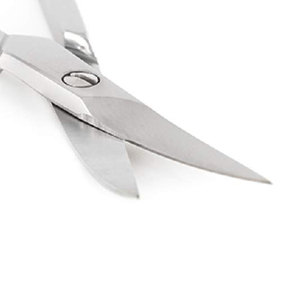 3.5 pouces ciseaux à cuticules finis en acier inoxydable incurvés beauté professionnelle poils du visage sourcils garnitures cuticules et ongles - Product Image 2
