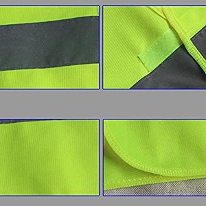 Chaleco de Seguridad Unisex OEM de Alta Visibilidad, Material Spandex, Bolsillos Multifuncionales, Cierre Frontal con Cremallera, para Uso en Obras de Construcción - Product Image 4