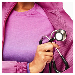 Chaqueta de moda con logotipo personalizado gratis, venta al por mayor, trajes de limpieza, Spandex, poliéster, Jogger, ropa de enfermería, uniformes médicos - Product Image 2