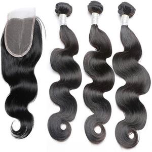 Extensiones de cabello humano indio hinchable Remy virgen alineado con cutícula cruda de alta calidad - Product Image 2