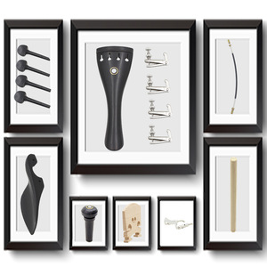 JELO Juego de 15 Accesorios para Violín de Ébano, Incluye Reposacabezas, Columna de Codificador de Piano, Tira de Ajuste, Cuerda de Cola, Clavija, Eje de Cuerda PJ0835/PJ1586 - Product Image 1