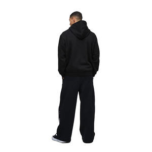 New Edition Oversized Boxy Heavyweight <b>Zip</b>-<b>Up</b> Hoodie for <b>Men</b> <b>Black</b> Colour Trending OEM Service Blank <b>Hoodies</b> - Product Image 3