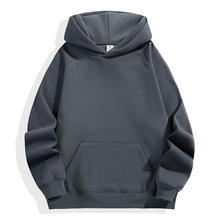 Pierre qualité musculation hommes sweats à capuche coton poids lourd surdimensionné Streetwear blanc pull sweat à capuche hommes - Product Image 3