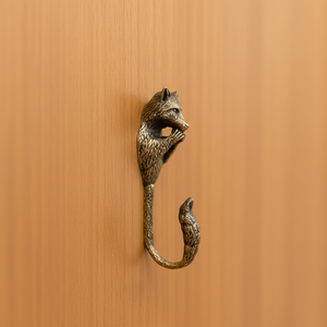 Vintage <b>fox</b> shape wall hook in antique brass finish decorative animal coat hanger for home entryway bedroom decor - Product Image 1