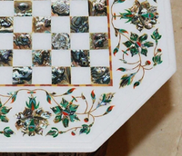 Boîte de rangement en marbre 100% pour jeu d'échecs |   Jeu d'échecs artisanal noir et blanc |   Jeu de stratégie classique pour adultes Angel Animal
