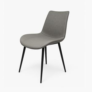 Ensemble de 4 chaises de salle à manger modernes et minimalistes, dossier haut, cuir PU, structure en bois, pieds en métal, garantie 12 mois, pour salons et restaurants - Product Image 1