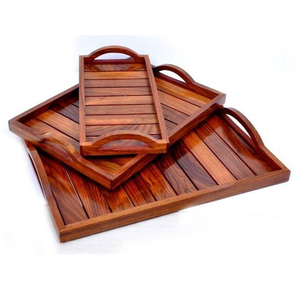 Bandeja de servicio de madera de alta calidad, decoración del hogar estándar superior para temporada navideña, producto de Navidad para regalo de celebración festiva - Product Image 1