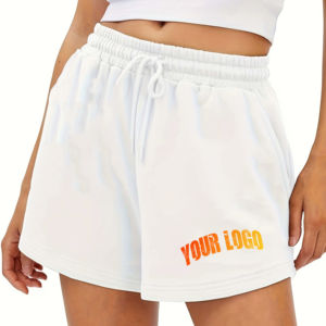 Nouveau short 2025 à la mode pour femmes logo brodé personnalisé doux 100% coton femmes vêtements décontractés short pour femmes coupe ample - Product Image 1