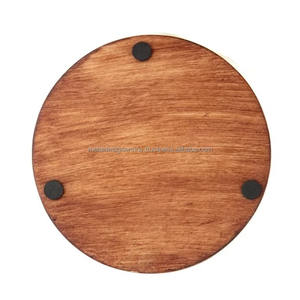 Bougeoir ouragan moyen en métal brossé et bois brun Centres de table Fêtes de mariage Événements - Product Image 5