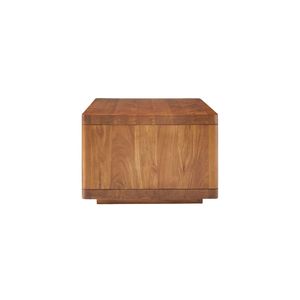 โต๊ะกาแฟไม้ทรงสี่เหลี่ยมทันสมัยพร้อมชั้นวางของแบบเปิด โต๊ะกลางห้องนั่งเล่นสไตล์มินิมอล เฟอร์นิเจอร์ไม้ธรรมชาติ - Product Image 2