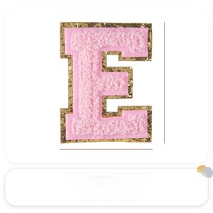 Insigne brodé à la Machine de haute qualité patchs d'alphabet sur mesure vêtements nom Logo badges tissés patchs de broderie en tissu - Product Image 2