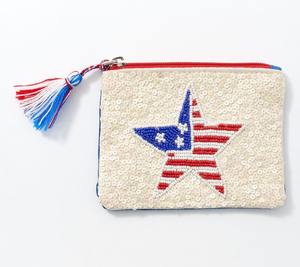 ลูกปัดทำด้วยมือผลิตภัณฑ์ใหม่อเมริกาและเหนือกระเป๋าใส่เหรียญประดับลูกปัดแบบปิดด้านบนมีพู่ประดับลูกปัด - Product Image 1