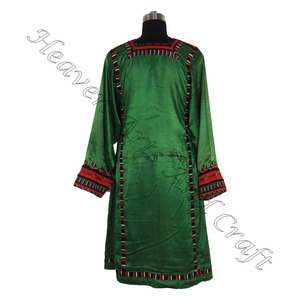Vestido de mujer real Balochi Kutchi-Top Kuchi con estampado floral/túnica/Kurta-Hecho a mano BDR050 Proveedor indio bohemio vintage - Product Image 6