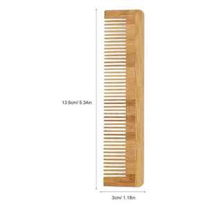 Peine de bambú Natural antiestático, precio de fábrica de dientes anchos, peine de pelo de madera, peine trenzado de bambú ecológico, peine personalizado para niñas - Product Image 5