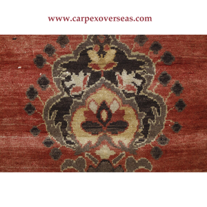 Alfombra de felpa de lujo tejida de algodón naranja Natural de alta calidad, diseño acolchado para mascotas para sala de oración o uso doméstico - Product Image 4