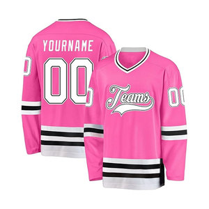 Maillot de hockey personnalisé, maillot de hockey couleur personnalisée, maillots de hockey unisexes, tissu polyester/coton respirant à séchage rapide, équipe personnalisée - Product Image 2