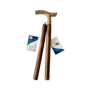 Bâton de marche pliable en bois bâton de marche bouton de randonnée bâton de marche de randonnée - Product Image 1