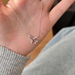 Collares con Colgante de Avión de Moissanita Color D VVS1 para Mujer, Dijes Pequeños Únicos, Joyería de Plata de Ley 925, Corte Brillante, Moderno - Product Image 3