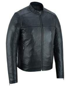 Custom Black Sheep Leather <b>Jacket</b> High Quality Casual <b>Biker</b> Style Stand Collar Breathable Satin Lining Winter Size 4XL Fabric - Product Image 3