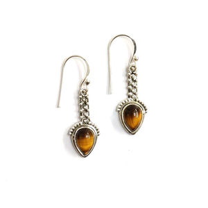 Pendientes de Moda con Ojo de Tigre, 3.8 Gramos - Product Image 1
