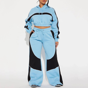 Chándal de alta calidad con estampado regular y capucha para mujer, camisa de manga larga de invierno, conjunto de pantalones largos estampados de talla grande, informal, dos - Product Image 6