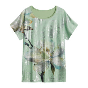 เสื้อยืดคอโอ แขนสั้น ผ้าฝ้ายถัก 100% พิมพ์ลายโลโก้ด้วยผ้าไหม ป้องกันการหดตัว ไซส์พลัส ยูนิเซ็กส์ แบบเรียบ 180 ตัว - Product Image 4