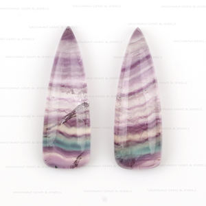 Cuarzo púrpura Natural de alta calidad trillón largo 10x30mm cabujón calibrado con parte posterior plana suministros de joyería DIY sueltos - Product Image 3