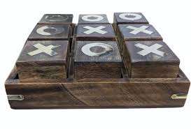 Juego de madera hecho a mano Tic Tac Toe para niños Diseño único clásico de Zero Cross para verano invierno primavera - Product Image 5