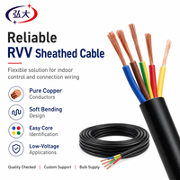 Câble d'alimentation flexible RVV, conducteur en cuivre multiconducteurs, gaine en PVC, pour équipement électrique, certifié IEC CE