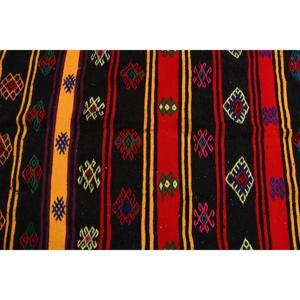 Tapis Kilim vintage 7x12,5 pieds, tapis turc, tapis en laine abstrait noir - Product Image 3