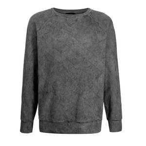 Sudadera de cuello redondo para hombre, Jersey interior de algodón, jersey de cuello redondo de peso pesado, sudadera de lavado ácido para hombre - Product Image 1