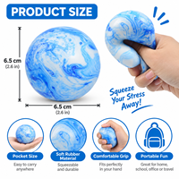 Balle anti-stress portable en TPR effet marbre, jouet sensoriel souple en caoutchouc à motif fluide, balle à presser pour les mains, jouet promotionnel