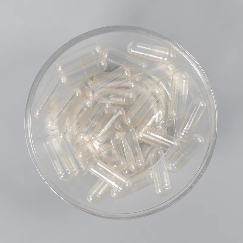 Capsules de gélatine vides personnalisées Taille 00 0 1 2 3 Amidon HPMC CMC Vegan Vegan Vegan Capsules transparentes