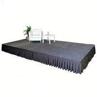 Kit de scène modulaire QuickLock en aluminium 8'x8' pour intérieur/extérieur, idéal pour mariages, concerts, fêtes et remises de diplômes