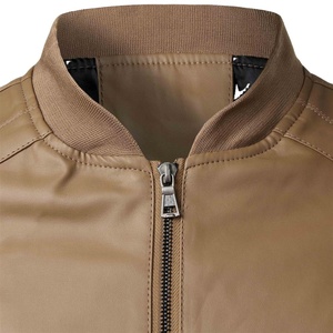<b>Men's</b> New Style F2 <b>Aviator</b> Flying <b>Leather</b> <b>Jacket</b> High Quality Sheep Collar Solid Print Knitted Polyester Winter <b>jacket</b> for <b>men</b> - Product Image 2