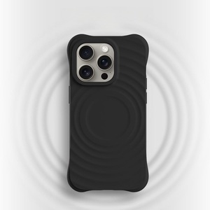 เคสโทรศัพท์ซิลิโคน TPU แม่เหล็กสุดหรูแบบบางพิเศษกันกระแทกลายคลื่น3D ฝาครอบมือถือสำหรับ iPhone 16 PROMAX 16 PLUS 15 14 13
