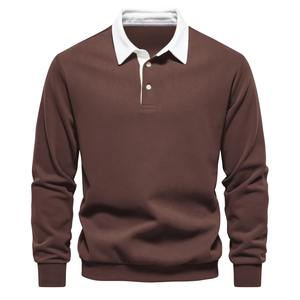 Vente en gros polo à manches longues personnalisé OEM coton polyester broderie impression fournisseur pour hommes décontracté - Product Image 4