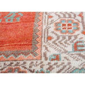 Tapis en laine noués à la main Nuray, motifs abstraits rectangulaires rouge-orange, pour la maison - pour le salon, la chambre à coucher, 9x12 - Pae-2987 - Product Image 3