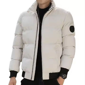 Vestes pour hommes Veste légère pour l'hiver Veste chaude bouffante avec logo personnalisé Vêtements d'extérieur imperméables coupe-vent à la mode Streetwear - Product Image 1